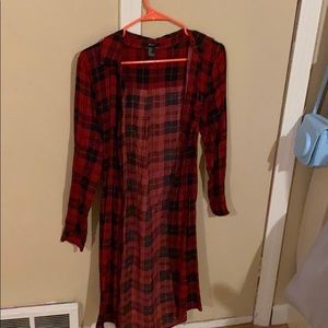 Button knee length flannel